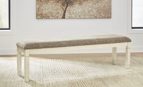 Bolanburg Two-Tone 65 inch dining bench front angle view