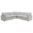 Collins 5-Piece Modular Power Reclining Sectional Sofa grey, front angle