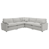 Collins 5-Piece Modular Power Reclining Sectional Sofa grey, front angle
