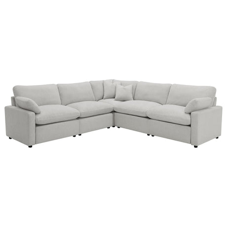 Collins 5-Piece Modular Power Reclining Sectional Sofa grey, front angle