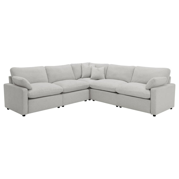 Collins 5-Piece Modular Power Reclining Sectional Sofa grey, front angle