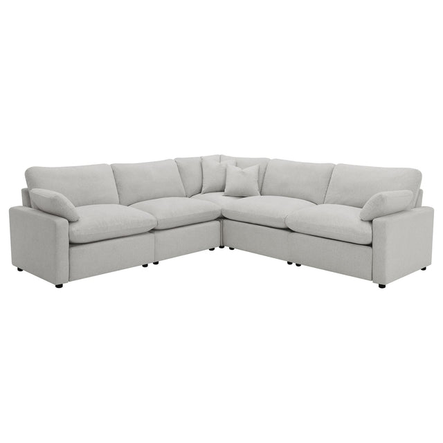 Collins 5-Piece Modular Power Reclining Sectional Sofa grey, front angle