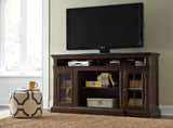 W701-88 Dark Brown TV Stand 72" length front view