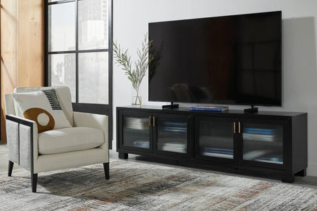 W786-78 TV stand 85 inches length front angle