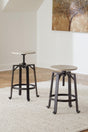 Karisslyn Whitewash and Black Counter Height Stool front angle