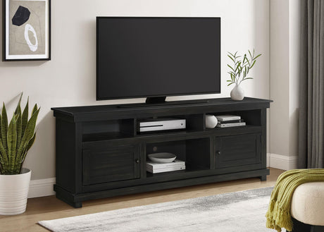 Payne 70-inch TV Stand Media Console in Java finish front angle