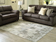Arriston Multi 7'10" x 10' Rug flat view showing abstract teal, gray, beige, and taupe pattern