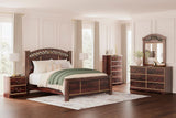 Genry Cherry Panel Bedroom Set king panel bed main view