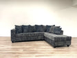 Kaf Charcoal Sectional sofa front angle view