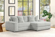 Sunday Gray 2-Piece Sectional Sofa main view in gray upholstery