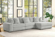 Sunday Gray 3-Piece Sectional sofa main view