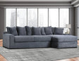 Julia Charcoal Gray Sectional Sofa main view