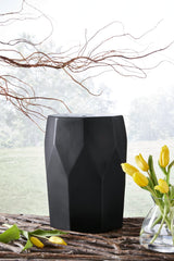 Rhysworth ceramic black stool front angle