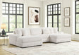 XL Sunday Beige 3-Piece Sectional Sofa front view