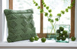 Rustingmere Green Pillow set of 4 front view with geometric pattern