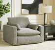 Dramatic Granite Chenille Oversized Chair front angle