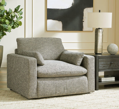 Dramatic Granite Chenille Oversized Chair front angle