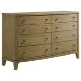Granada 8 drawer dresser cabinet natural pine front