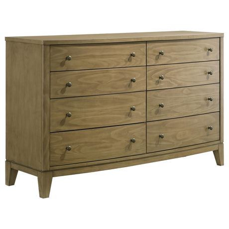 Granada 8 drawer dresser cabinet natural pine front