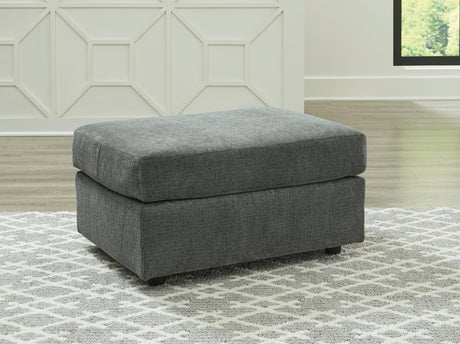 Stairatt Gravel Chenille Ottoman front angle view