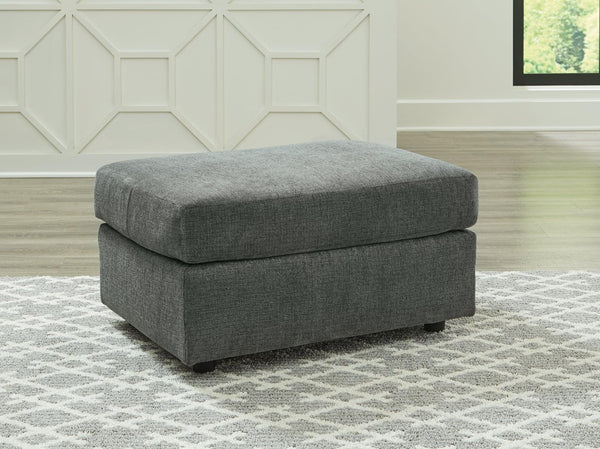 Stairatt Gravel Chenille Ottoman front angle view
