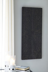 Lenora antique black sunburst wall decor front view