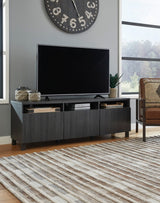 Black W215-66 TV stand front view