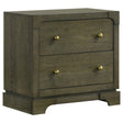 Gran Park 2 Drawer Nightstand in Dark Cocoa finish, front view