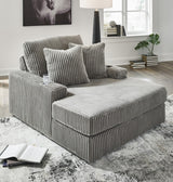 Lindyn Fog Chaise front view showing reversible cushions
