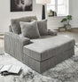 Lindyn Fog Chaise front view showing reversible cushions