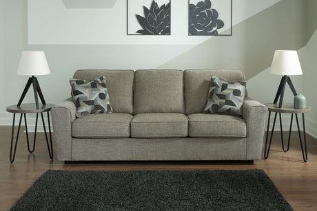 Cascilla Pewter Chenille Sofa main front view
