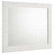 Ives White High Gloss Dresser Mirror front view