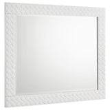 Ives White High Gloss Dresser Mirror front view
