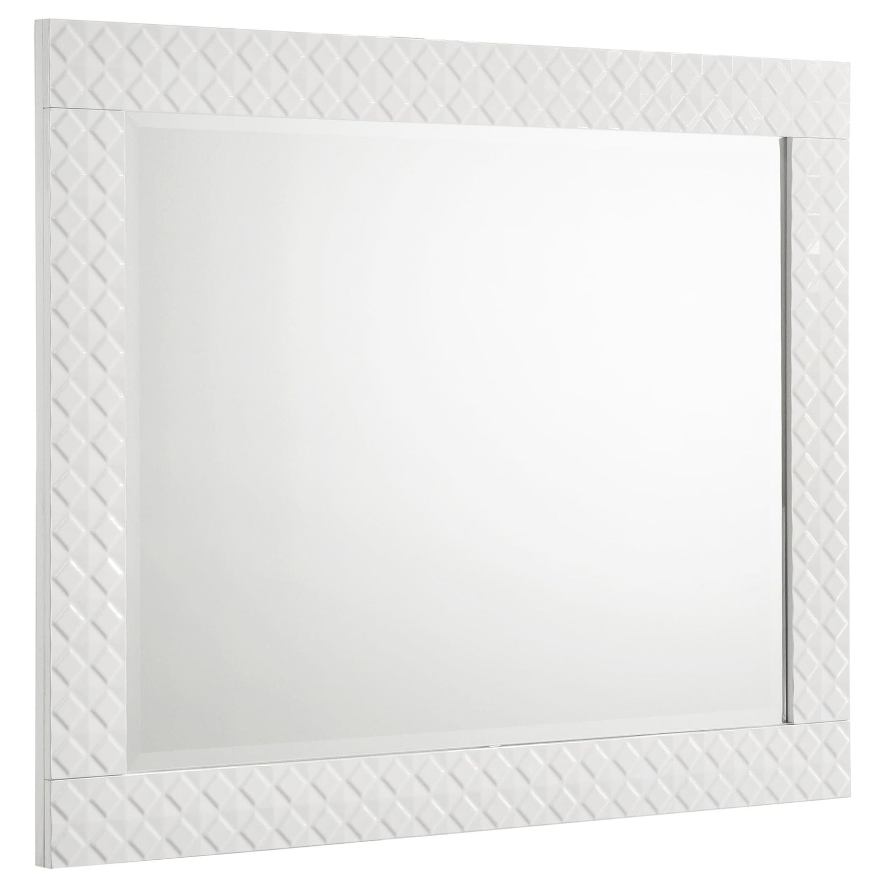Ives White High Gloss Dresser Mirror front view