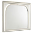 Olivia LED Dresser Mirror Pearl White, front view