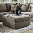 O'Phannon putty chenille storage ottoman angled view