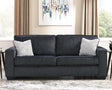 Altari Slate Chenille Sofa front view in slate gray upholstery