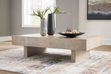 Dom Light Gray Brown Cocktail Table front view