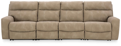 Next-Gen Durapella Sand 4-Piece Power Reclining Sectional Sofa front view
