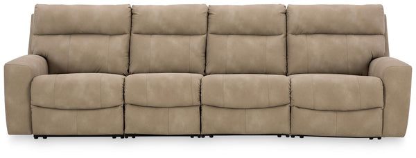 Next-Gen Durapella Sand 4-Piece Power Reclining Sectional Sofa front view