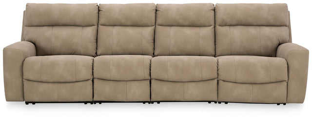 Next-Gen Durapella Sand 4-Piece Power Reclining Sectional Sofa front view