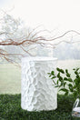 Jungrove White Ceramic Accent Stool front view