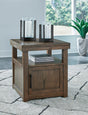 Jim Brown End Table front view in brown finish