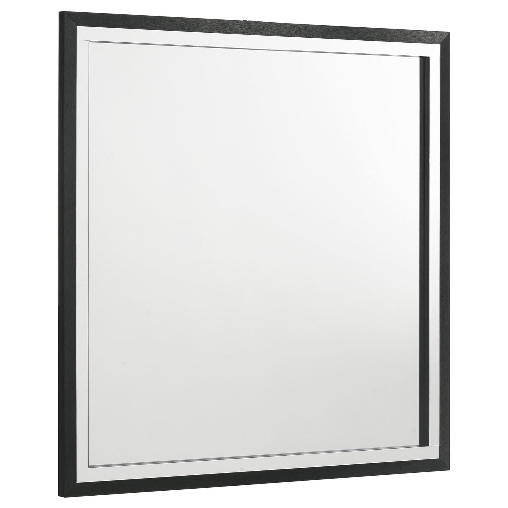 Lucia black dresser mirror angled side view