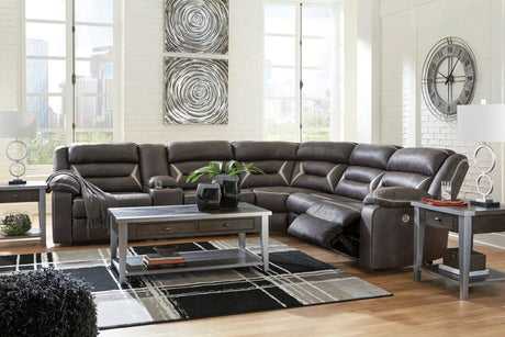 Kincord Midnight power reclining sectional sofa front view