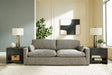Dramatic Granite Chenille Sofa front view