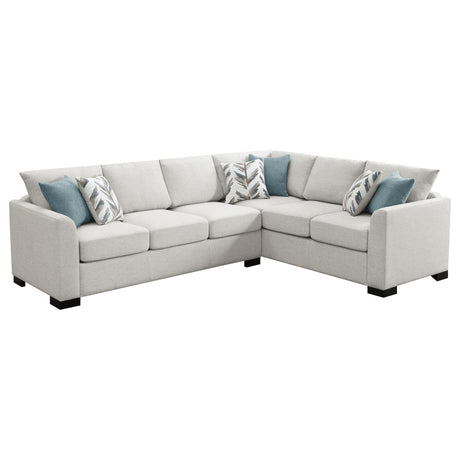 Tubasa Light Gray Sectional sofa front view