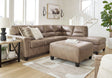 Navi Fossil Faux Leather Sectional sofa main front view