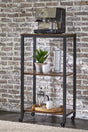 Bevinfield brown and black bar cart angled view