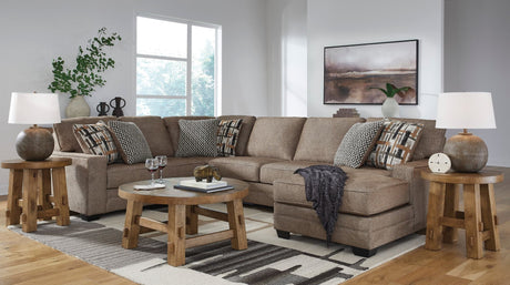 Cannonbrook Nutmeg sectional sofa front view